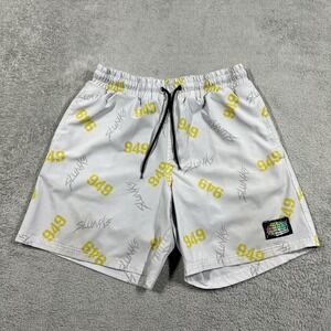 Slunks Shorts Mens Small Gray 949 Volleyball Lined Athletic Swimming Beach